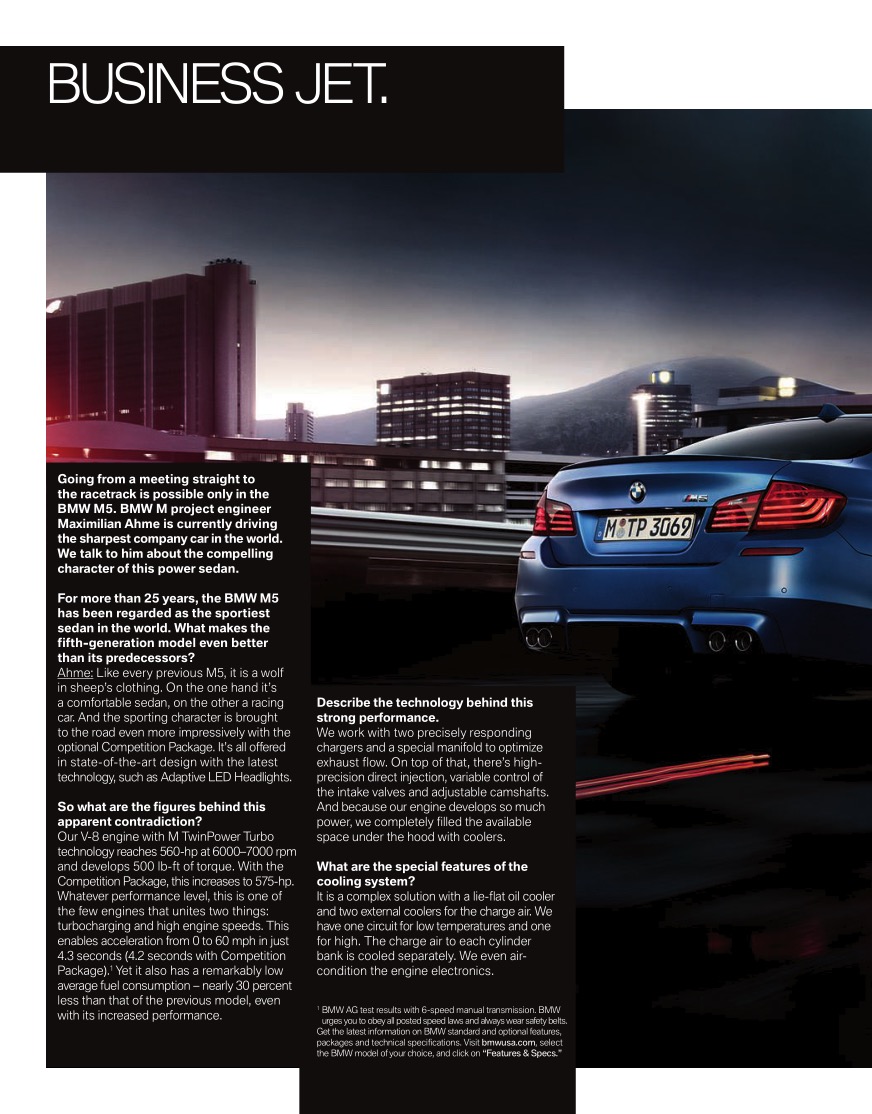 2015 BMW M5 Brochure Page 3